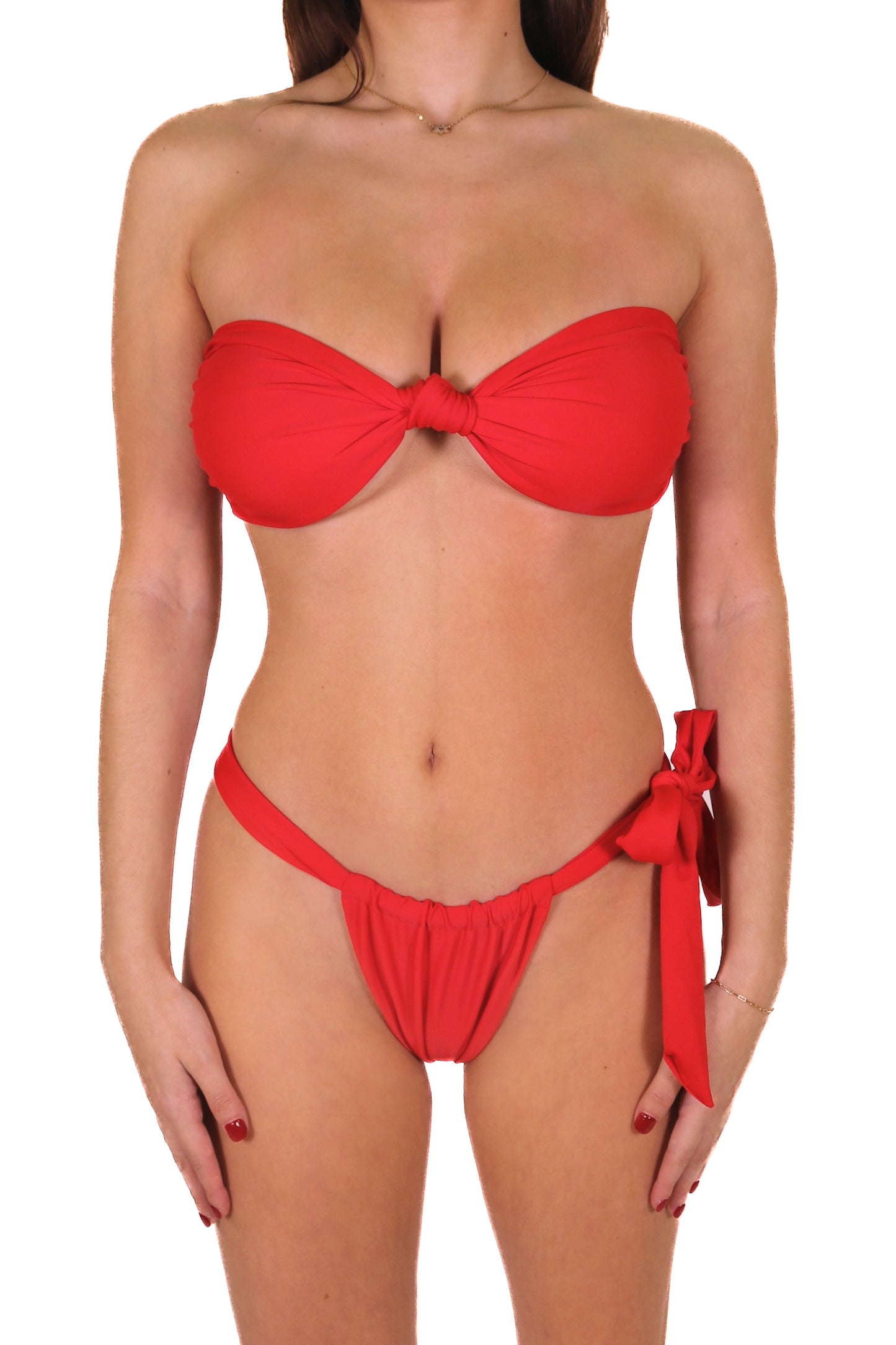 TIE SIDE CARTER BOTTOMS - RED