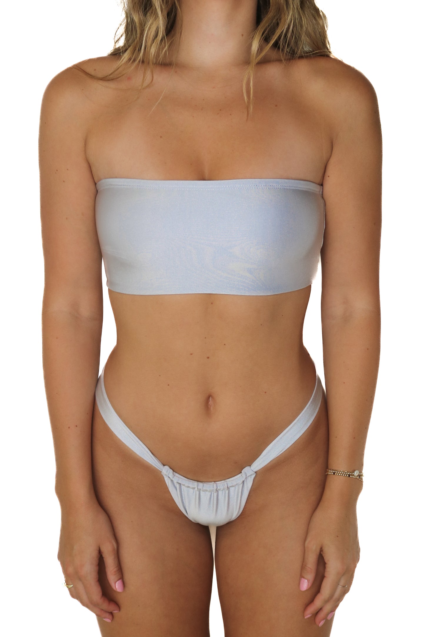 BROOKLYN BANDEAU TOP - SILVER